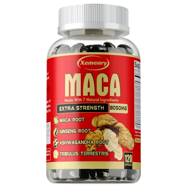 Maca Root Capsules - with Ginseng & Ashwagandha to Support Energy Endurance and Performance Muscle Mass Improve — image 9