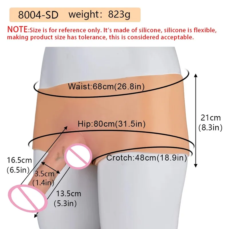 Silicone Strapon Lifelike Dildo Pants Wearable Solid Large Penis Sex Toys For Women Lesbian Couple Sex
