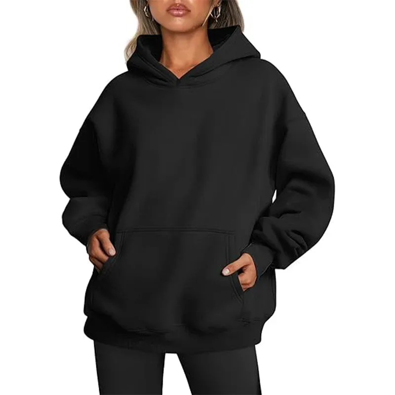Diy design oversize hoodies moda feminina personalizado impresso solto manga longa ombro gota manguito sweathsirts pullovers sudadera — image 3
