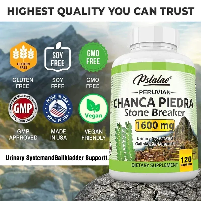 Chanca Piedra kapszula 1600 mg - húgyúti támogatás, nem GMO-kiegészítő vesekőzúzás — image 4
