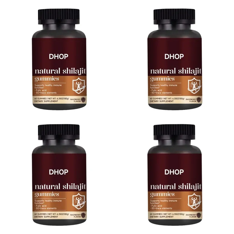 Shilajit Gummies 60 Gummies תוסף מינרלי הימלאיה עם חומצה חומית פולווית אבץ סלניום מגנזיום לאנרגיה חסינות — image 10