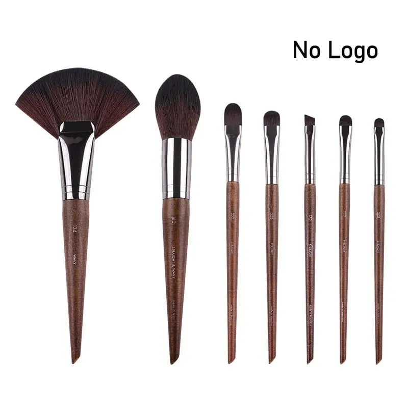 Ensemble complet de pinceaux de maquillage pour les yeux en bois naturel, kit de maquillage Pro pour fard à paupières, surligneur, sourcils, lèvres, cils, pratique — image 19