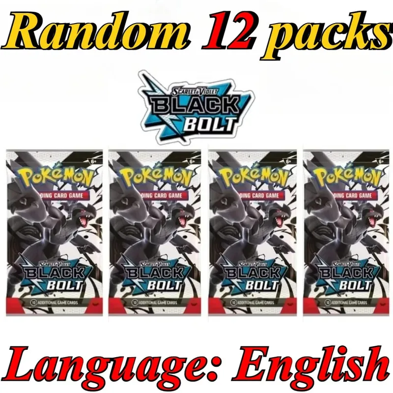 10 πακέτα καρτών Pokémon Bright Stars 151 Prismatic Evolutions PALDEAN FATES English Reinforcement Battle Δώρο κάρτα συναλλαγής — image 8