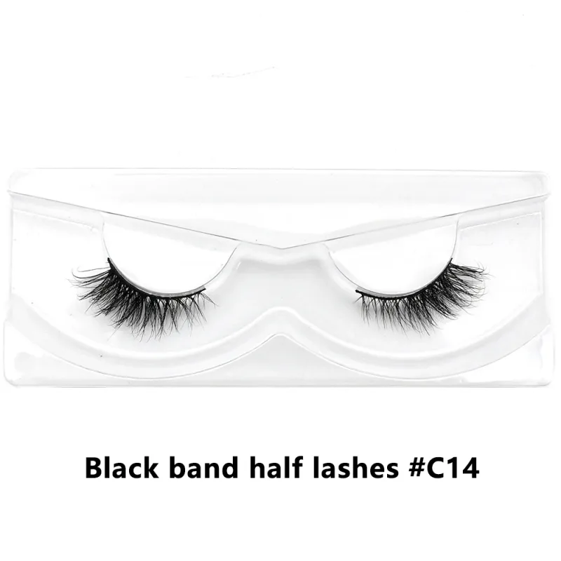 Μαζικά είδη 10/30/60/100 Pairs Mink Half Lashes Natural Long Fluffy Wispy Half False Lashes Extension Ελαφρύ κοντές βλεφαρίδες — image 8