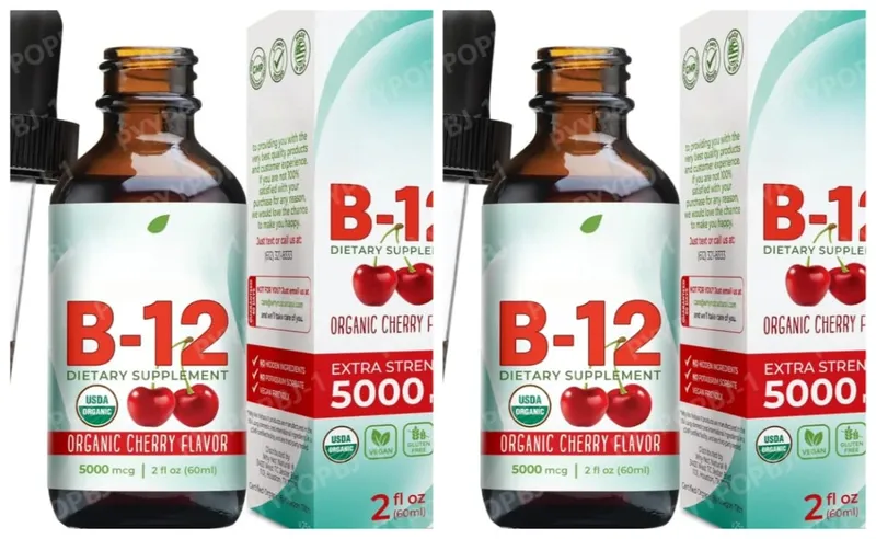 Vitamin B12 Drops 5000mcg Methylcobalamin B12 Liquid Sublingual Supplement Vegan Sugar Free Daily Daily Nutritional Support 60ml — image 8