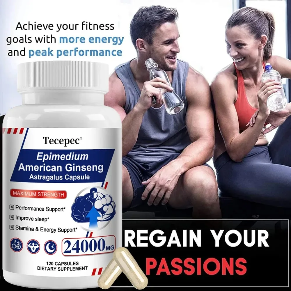 Κάψουλες Ginseng & Astragalus Υποστηρίζει Δύναμη Αντοχή & Ενέργεια Προωθεί τον ύπνο Φυσική Υποστήριξη Ανοσοποιητικού 30/60/120 Κάψουλες — image 4