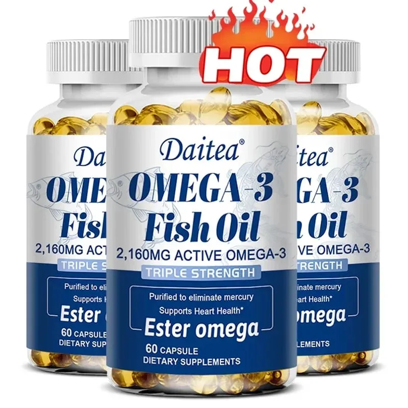 Omega 3 Fish Oil - EPA & DHA Highest Potency for Joint & Brain Support Heart Health Eyes — image 10