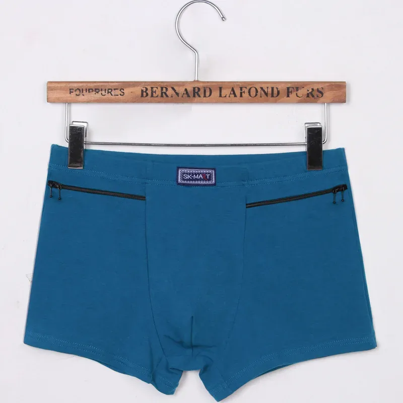 Herrfickor Underkläder Stöldskyddsbyxor Boxertrosor,två dragkedjor Fickor Bomullskalsonger,Boxershorts för herr,byxshorts 3256802472559571 — image 5