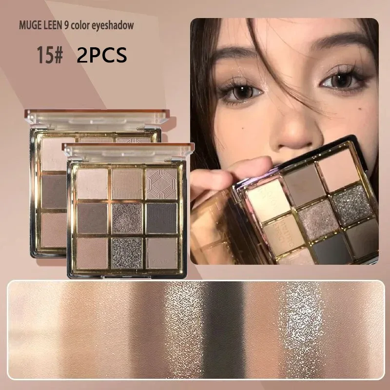 Παλέτα σκιών ματιών 9 χρωμάτων Pearl Matte Shimmer Eye Shadow Shiny Sequins Eye Contouring Pigments Μεταλλικό μακιγιάζ ματιών — image 7