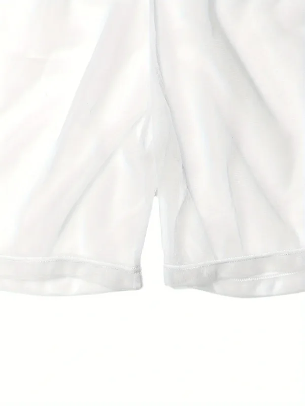 1pc sexy sheer malha roupa interior masculina moda macio transparente casa solto ajuste calças de boxe dormir shorts pijamas calças — image 8