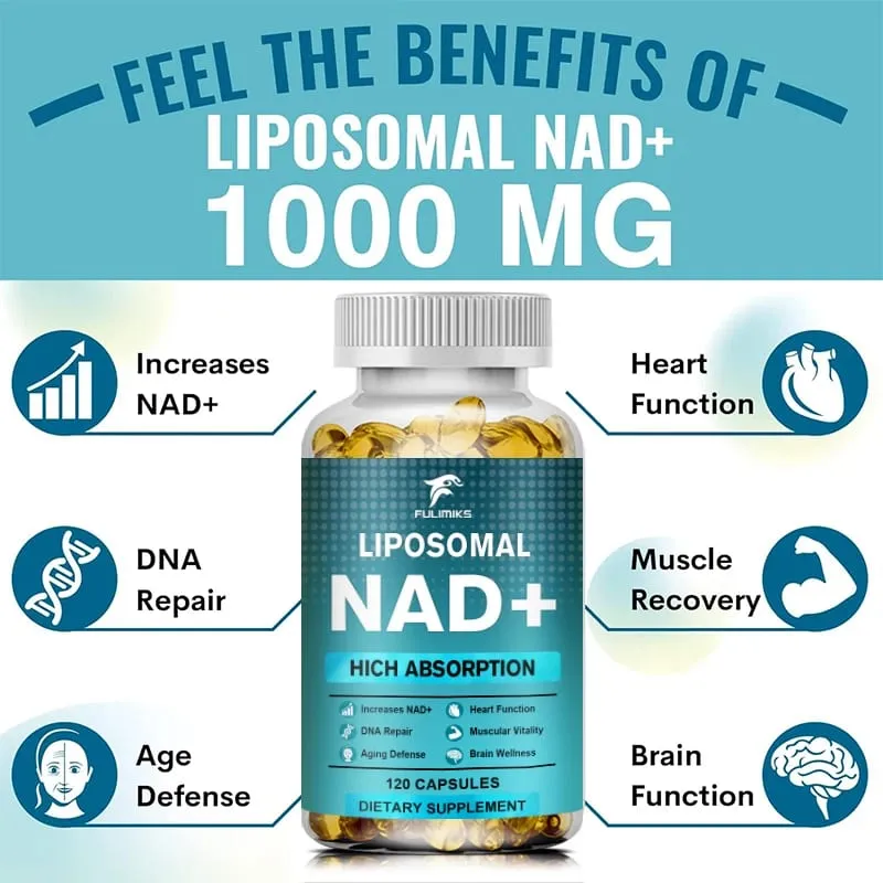 NAD Capsules Supplement Liposomal NAD+ supplement - Aging Defense Cellular Energy Heart & Brain Function
