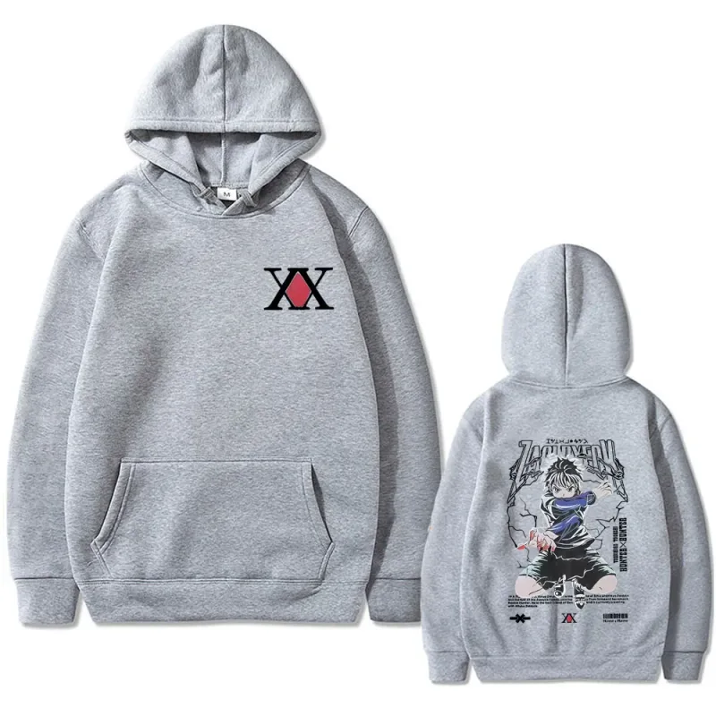Anime Hunter X Hunter hoodie Killua Zoldyck Graphic hooded tracksuit Men Women Clothing Casual Oversized fleece cotton hoodies — image 6