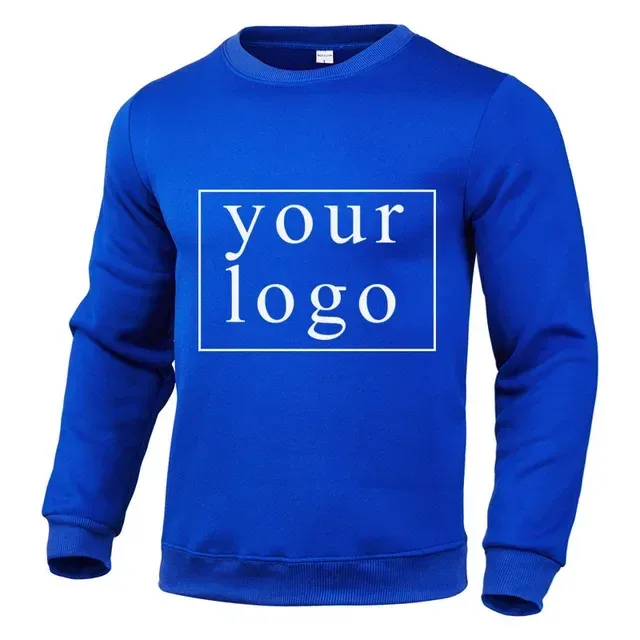 Desain Anda Sendiri Logo Merek/Gambar Kustom Pribadi Di Mana Saja Pria Wanita DIY Leher Bulat Lengan Panjang Pulloverhoodie Fashion Baru — image 14