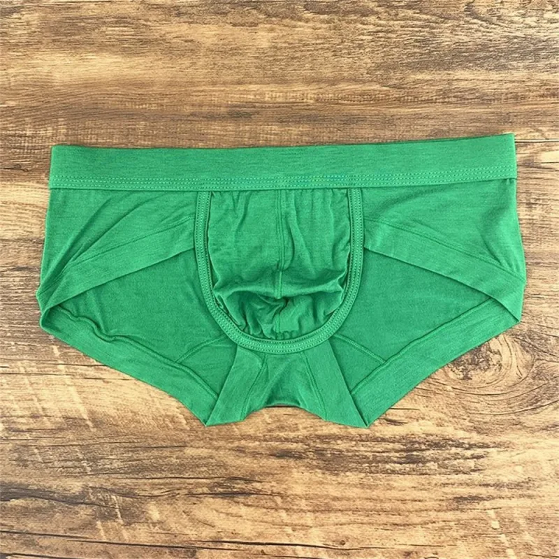 Panlalaking Sexy Modal Pink na Underwear Simple at Kumportableng U Convex Pouch Briefs Low Waist Slim Fit Plus Size Panlalaking Panloob L-XXXL — image 6