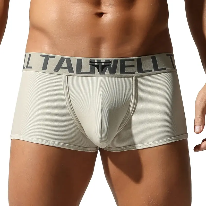 Roupa íntima masculina, shorts boxer de alta qualidade, cor sólida, alta elasticidade, ajuste fino, respirável — image 6