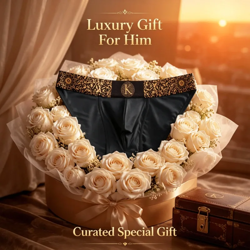 Mga Panlalaking High-Leg Bikini Briefs Vintage Festive Ornate Black‑Gold Elastic Waist Stretch Sweat Evaporating Underwear Petsa Anibersaryo — image 6