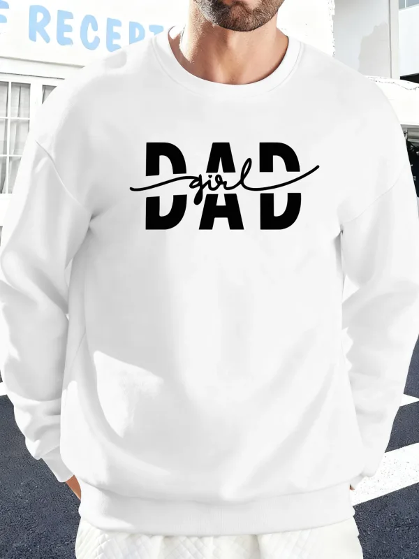 Pai menina carta criatividade impressão pulôver masculino outono quente sweatshirts oversized velo hoodies macio casual streetwear masculino
