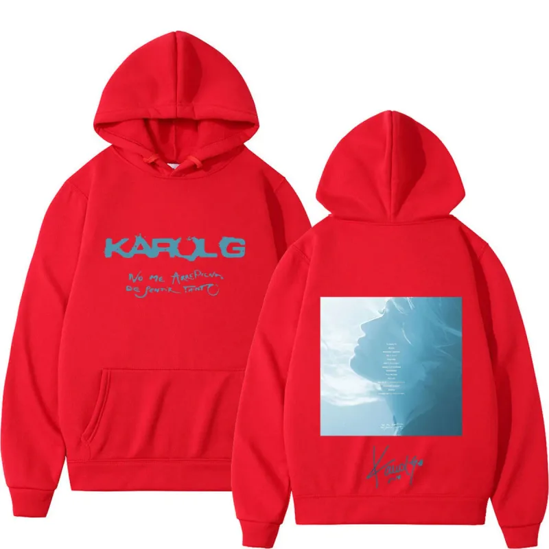 Karol G Album No Me Arrepiento De Sentir Tanto 2026 Hoodie Men Women Vintage Fashion Pullover Winter Loose Casual Sweatshirts — image 9