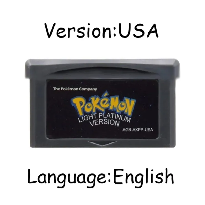 GBA Pokemon Game Cartridge 32-bit Κονσόλα παιχνιδιών βίντεο Κάρτα AshGray Liquid Crystal Light Platinum Moemon Emerald Αγγλική γλώσσα — image 4