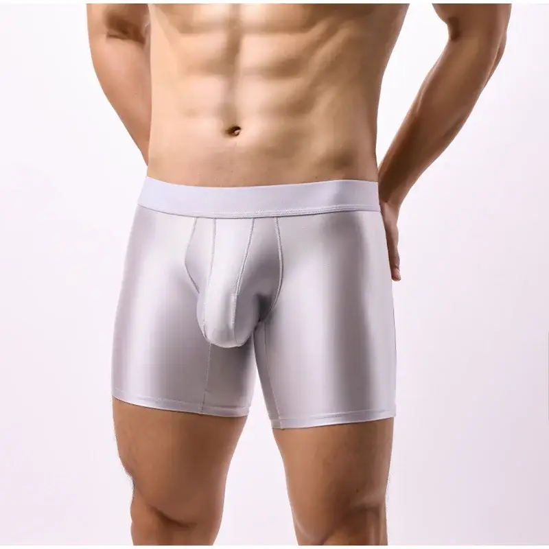 M-xxl Mens Underwear Boxers Solid U Pouch Panties For Man Extended Leg Boxer Shorts Homme Middle Waist Sports Underpants Male — image 7