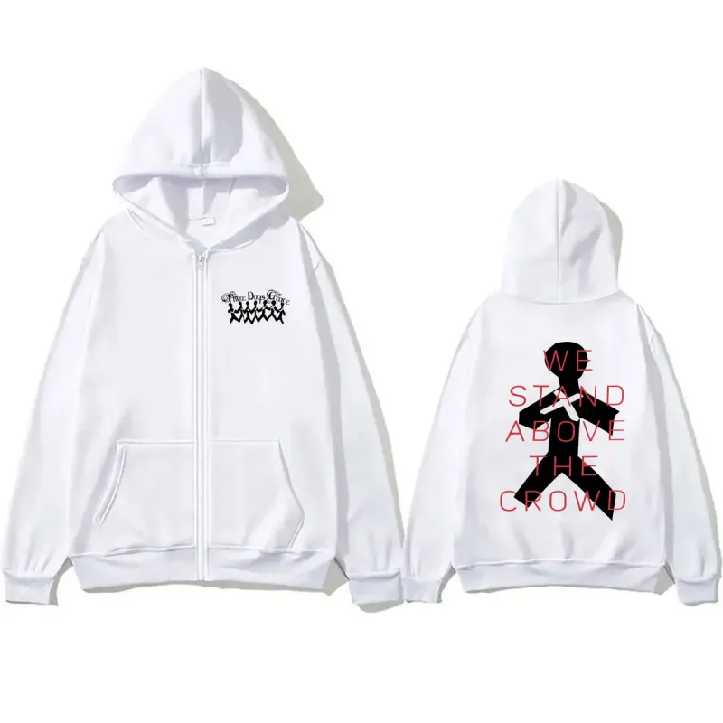 Rock Band Three Days Grace We Stand Above The Crowd Zipper Hoodie Men Women Oversized Zip Up Hoodies Male Fashion Jacket Coat — image 8