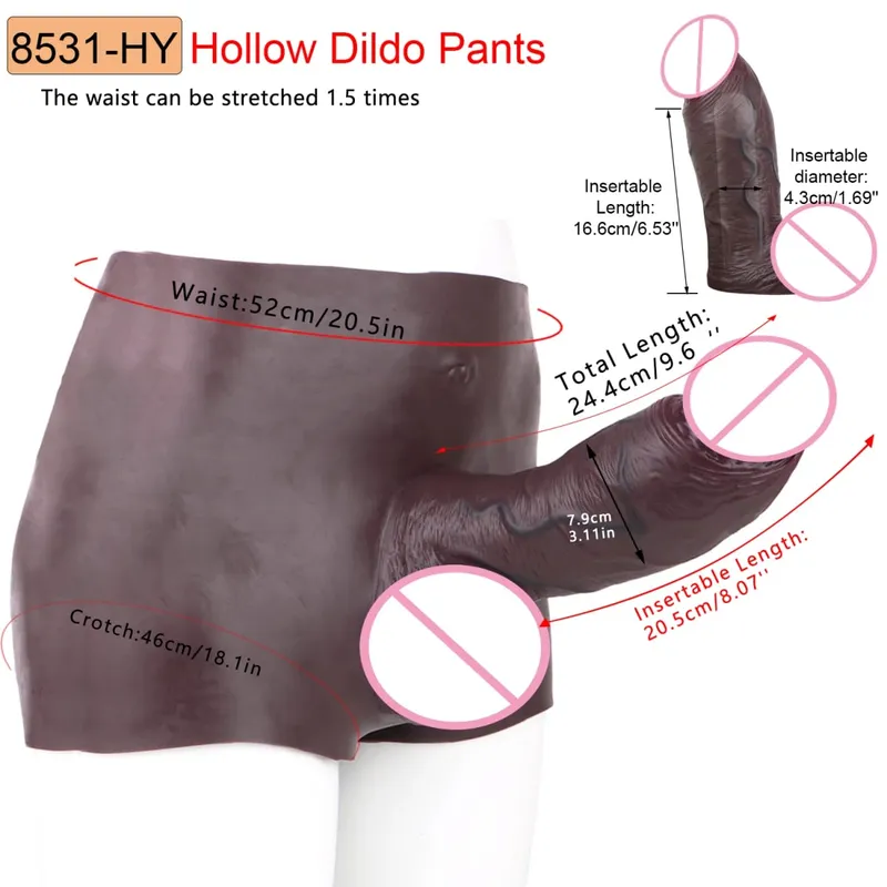 Big Knot Hollow Műpénisz Pants Felnőtt Férfi Pénisz Ujj насадка на член Fehérnemű pároknak Szex öröm Erotikus áruk — image 11