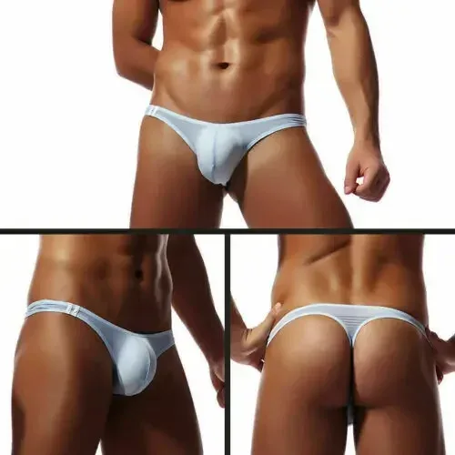 Men's Thongs G String Sexy Gay Sissy Underwear Briefs Man Jockstrap T Back Underpants Penis Pouch Breathable Panties — image 11
