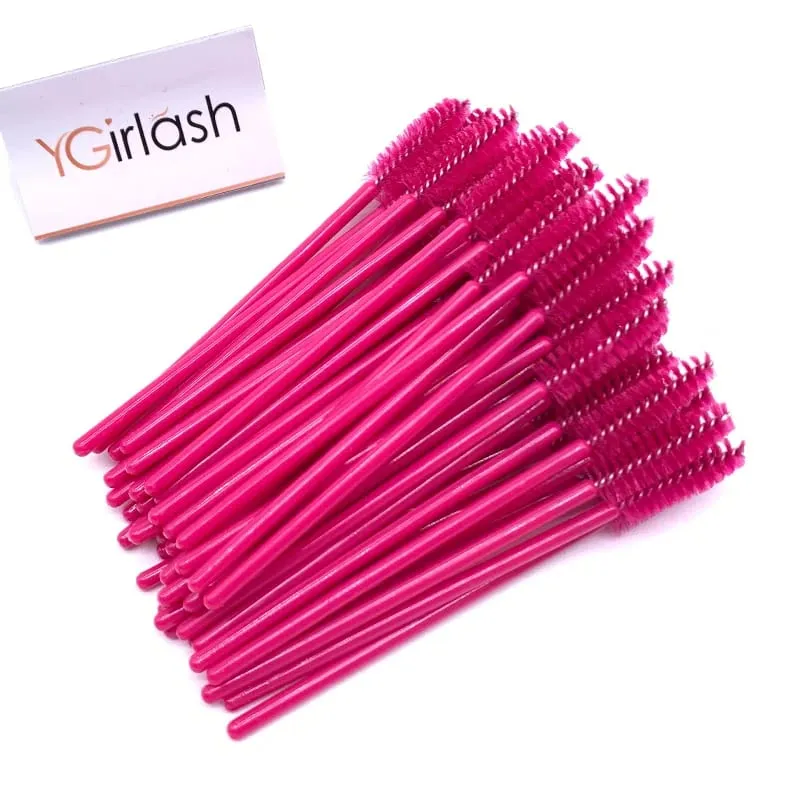 YGirlash 50 יחידות Lash Swans מוליך ריסים קריסטל ידית יהלום חד פעמית שרביטי מסקרה ניילון מברשת כלים קוסמטיים — image 18