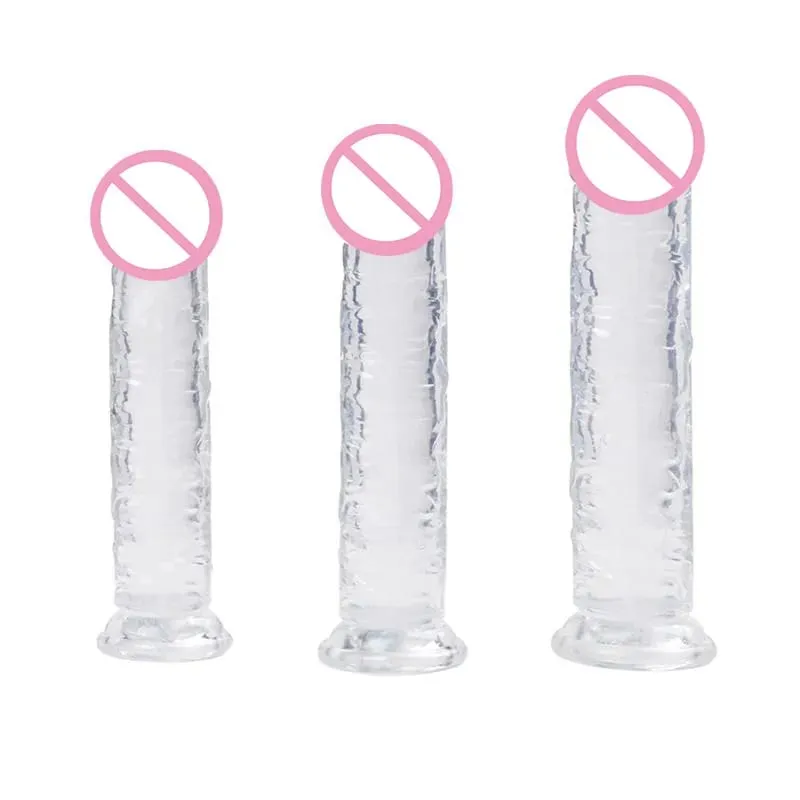 Διαφανές μαλακό ζελέ Dildos Ισχυρή βεντούζα Γυναικείο αυνανιστής πρωκτού Κλειτορίδα Διεγέρτης Big Dick Λεσβίες γυναικών σεξουαλικά παιχνίδια 18+ — image 6