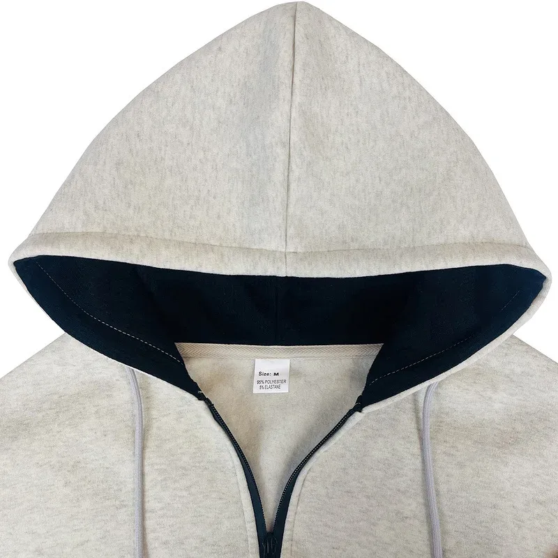 Novo 2026 outono casual sólido manga longa zíper com capuz moletom casaco masculino moda ao ar livre roupas esportivas jaquetas — image 36