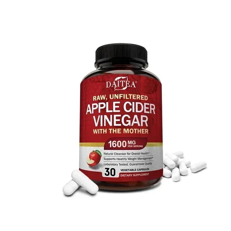 Apple Cider Vinegar 1600 mg with The Mother for Healthy Digestion Weight Loss and Energy