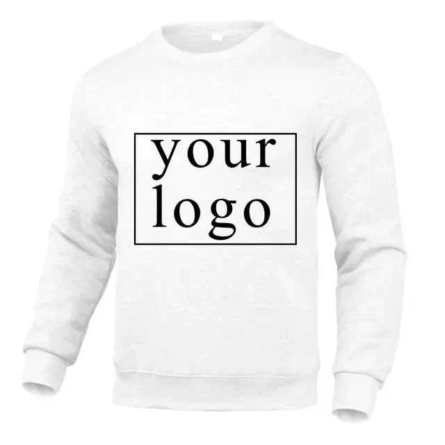 Desain Anda Sendiri Logo Merek/Gambar Kustom Pribadi Di Mana Saja Pria Wanita DIY Leher Bulat Lengan Panjang Pulloverhoodie Fashion Baru — image 11