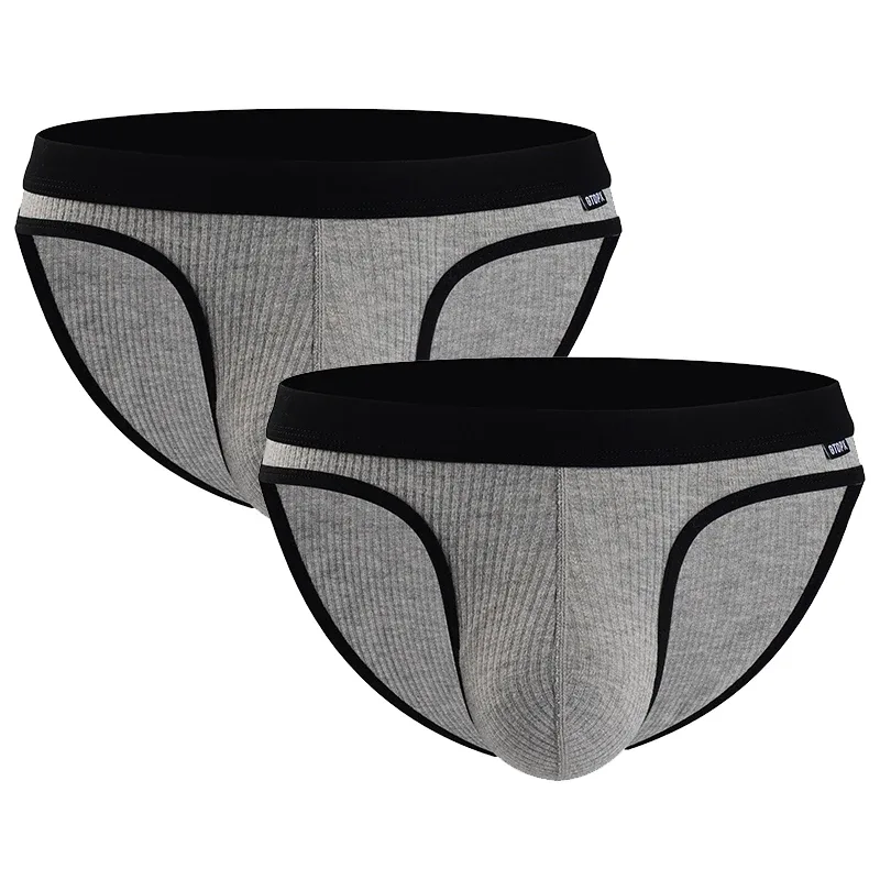 Men's Underwear U-Convex Pouch Briefs Breathable Soft Elastic Low Rise Panties For Men Daily Lingerie 2-Pack — image 7