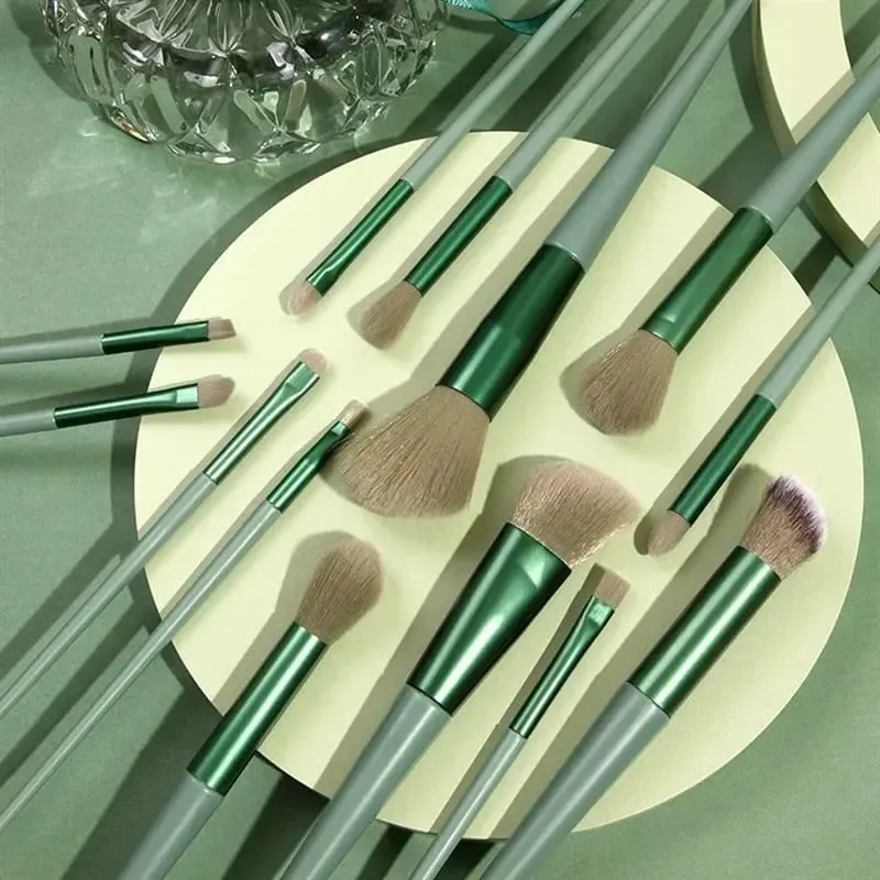 13 pièces pinceaux de maquillage ensemble ombre à paupières fond de teint femmes pinceau cosmétique fard à paupières Blush poudre mélange beauté doux maquillage outils — image 4