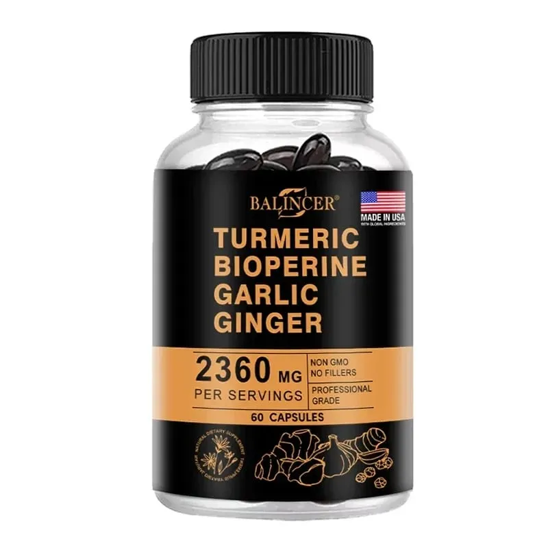 Kurkuma gyömbér-kiegészítő Piperine 2360 Mg Támogatja az emésztést és az immunrendszer egészségét javítja a gyulladást és elősegíti az ízületek egészségét — image 10