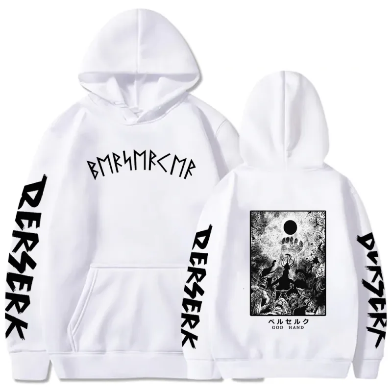 Berserk 拉鍊連帽衫男款長袖運動衫抓絨超大外套外套有趣 Berserk 日本動漫街頭服飾 — image 34
