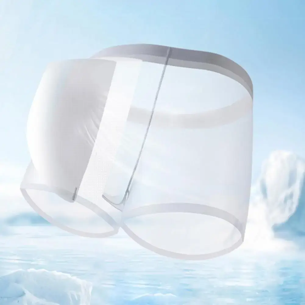 Cueca boxer masculina transparente, leve, elástica, cintura média em u-convexa, fina perspectiva, cuecas sem costura — image 14