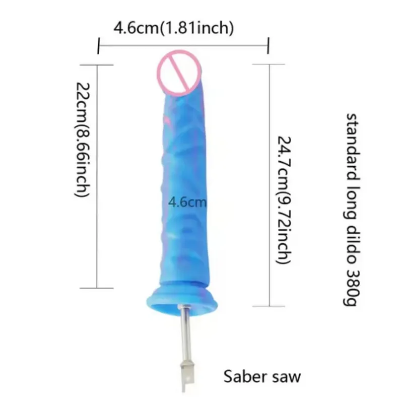 Kard szúrófűrész dugattyús fűrész nagy szilikon vibrátoros fűrész 3XLR VAC-U-LOCK adapter tartozékok Sex Machine — image 9