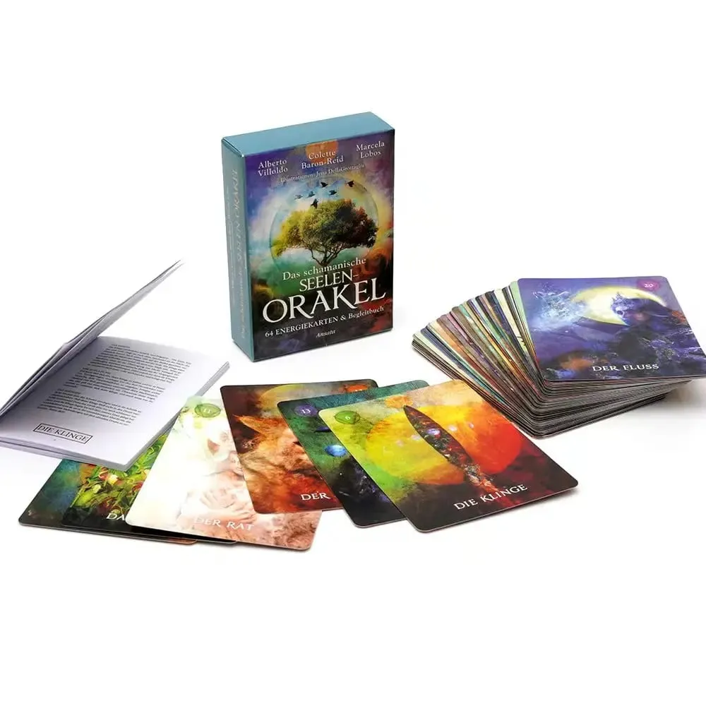 Γερμανικά 78 τμχ Das Schamanische Seelen Orakel Tarot Deck Prophecy Divination Comics Κάρτες Ταρώ Family Party Επιτραπέζιο παιχνίδι