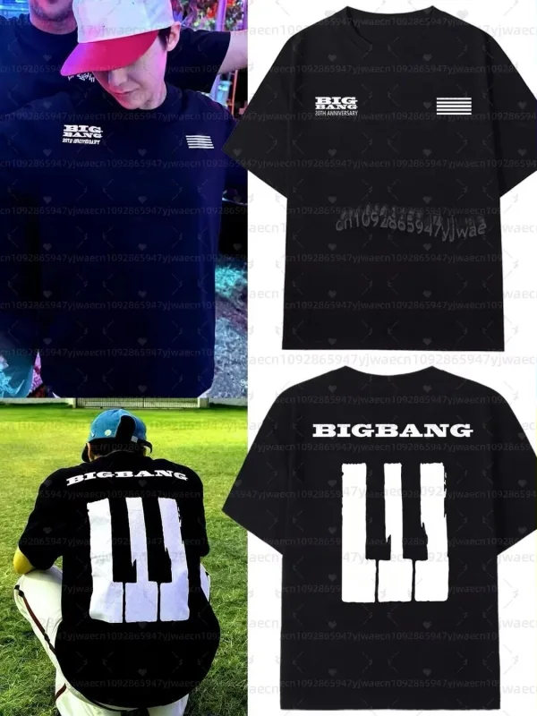 Bigbang 20th Anniversary Konser T-Shirt G-dragon Penggemar Lengan Pendek Uniseks Wanita Sejuk Penyerap Keringat T-shirt Pria Hoodies — image 5