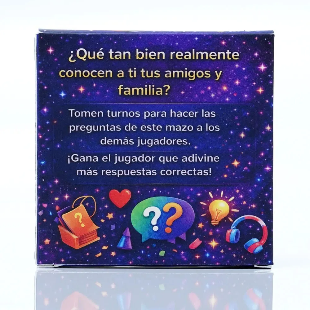 Español Mas Que Preguntas Juego de Cartas de Preguntas para Amigos Familia y Parejas Juego de Mesa Conversacional — image 5
