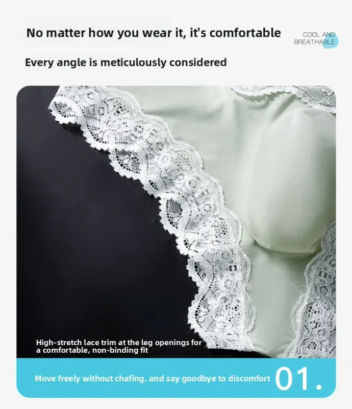 Male Full Lace Edge Briefs Back Bow Strap Ice Silk Satin Low Rise U Pouch Soft Breathable Men Underpants
