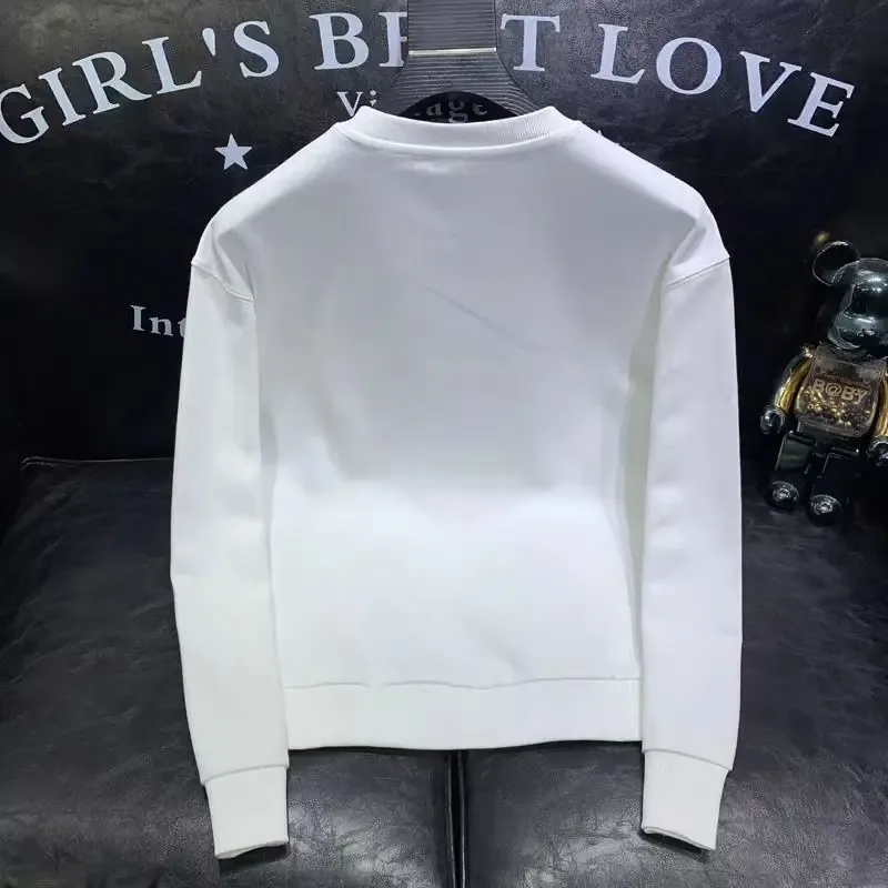 Vår Höst Herr Trendig Enkel Casual All Match Sweatshirt Y2K Streetwear Rundhalsad Långärmad Pullover Man Lösa Luvtröjor — image 2