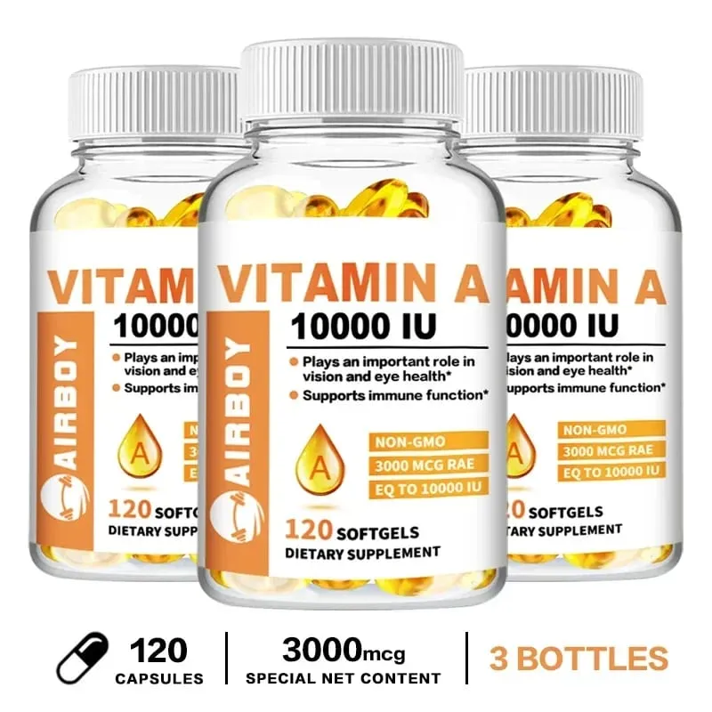 A-vitamin 10000 NE – Támogatja az egészséges látást és az immunrendszer egészségét – GMO-mentes, gluténmentes étrend-kiegészítők — image 11