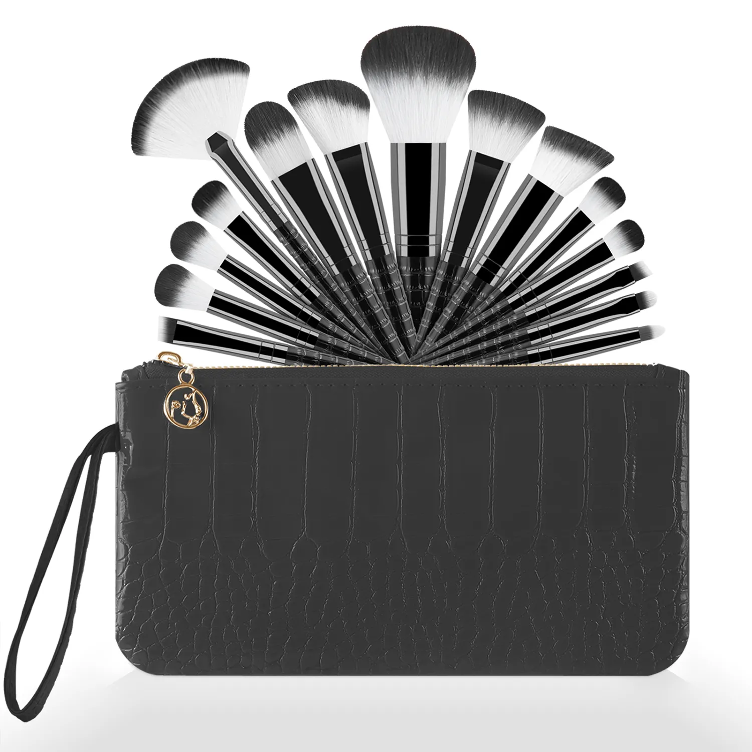 33Pcs All In One Makeup Tools Set 15 Brushes Beauty Sponges Powder Puff Eyelash Curler With Storage Bag For Full Face Makeup — image 2