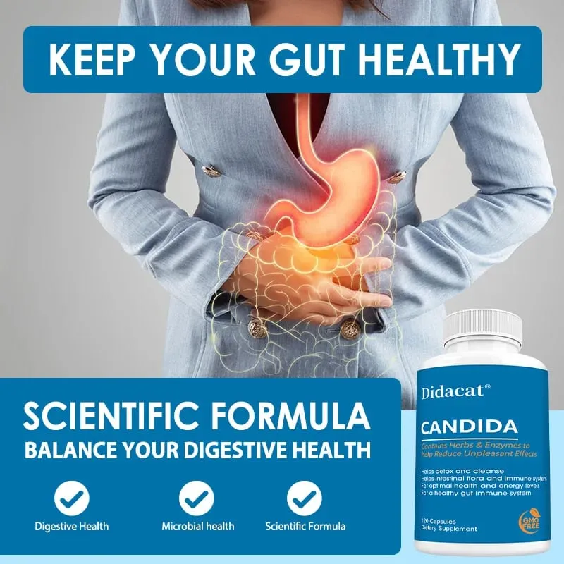 Candida Supplements - Containing Herbs and Enzymes Help Detox and Cleanse Promote Healthy Gut Flora and Immune System — image 3