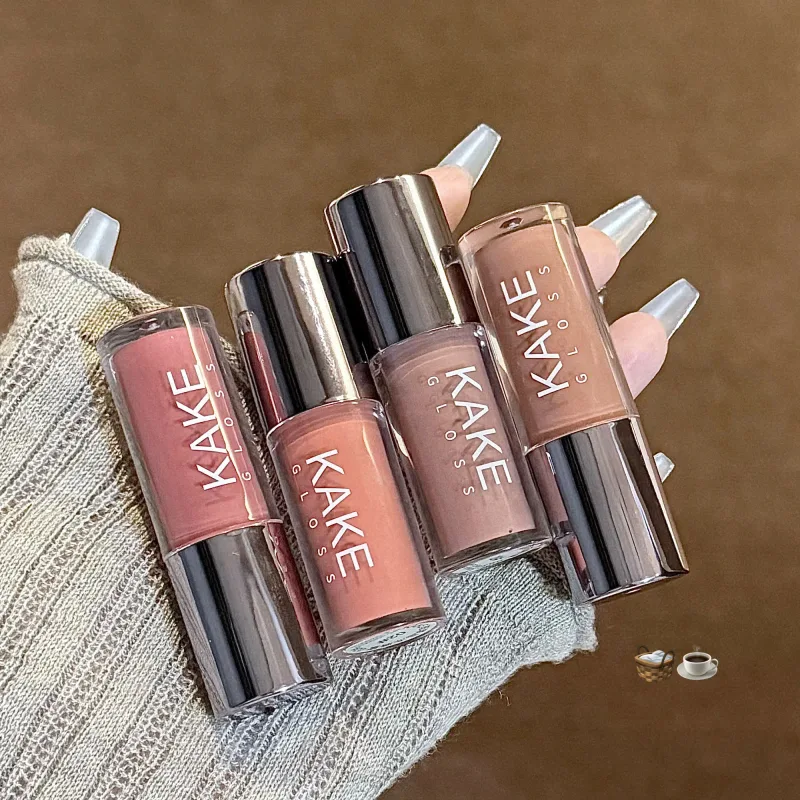 מראה שפתון נוזלי לחות ג'לי חום מים Light Lip Glaze סקסי ליפ גלוס עמיד לאורך זמן גוון שפתיים עירום איפור קוסמטיקה — image 4