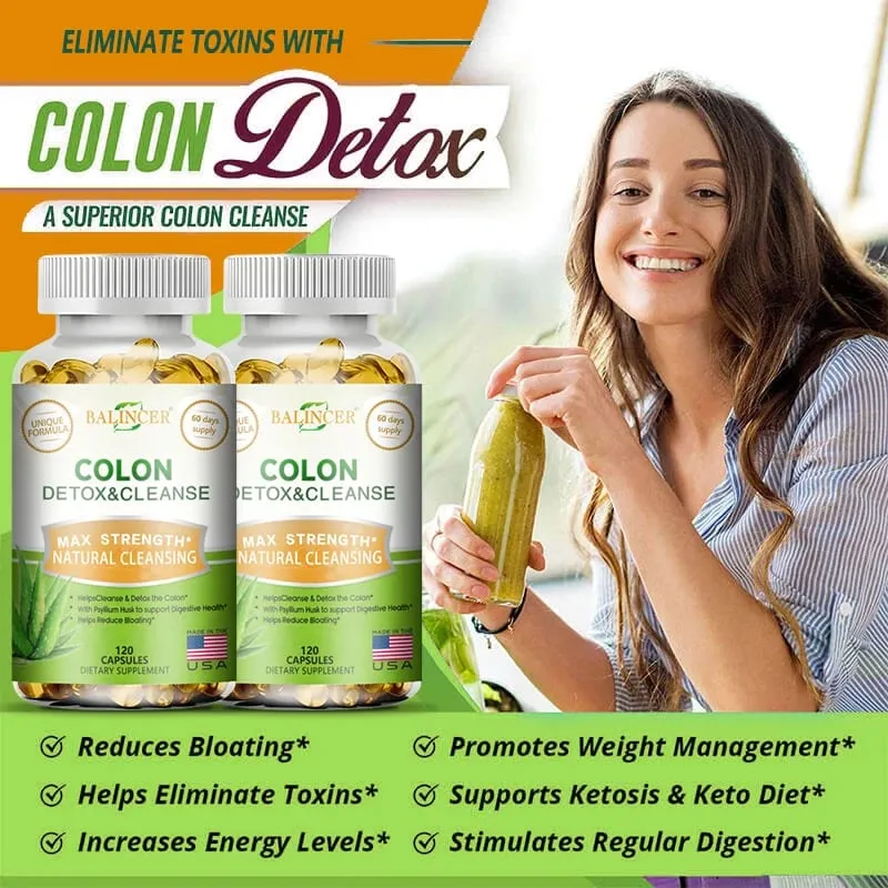 Balincer Colon Cleansing Supplement - Full Body Colon Digestive Regulation and Gut Health for Men and Women 120 Capsules — image 3