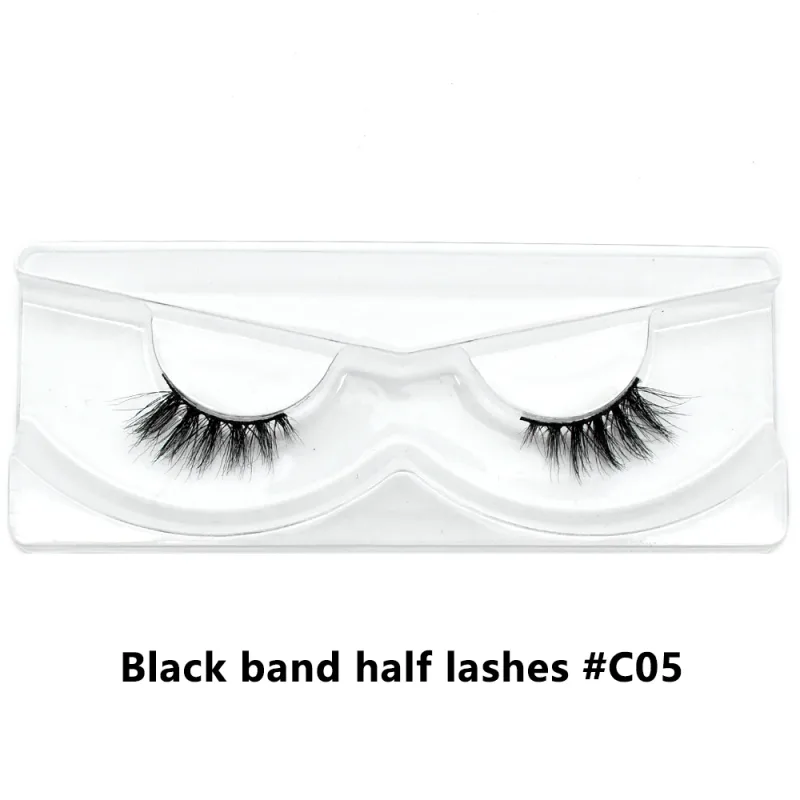 Μαζικά είδη 10/30/60/100 Pairs Mink Half Lashes Natural Long Fluffy Wispy Half False Lashes Extension Ελαφρύ κοντές βλεφαρίδες — image 21