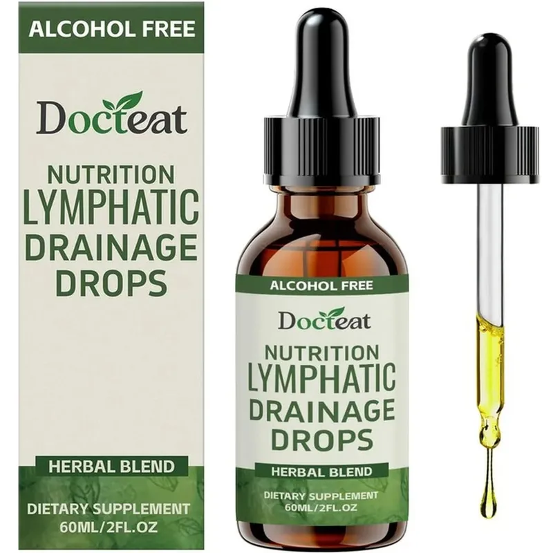 Μίγμα Lymphatic Drainage Drops Χωρίς αλκοόλ Υποστηρίζει τη λεμφική ισορροπία και ζωτικότητα με βιταμίνη B12 και ψευδάργυρο 60 ml